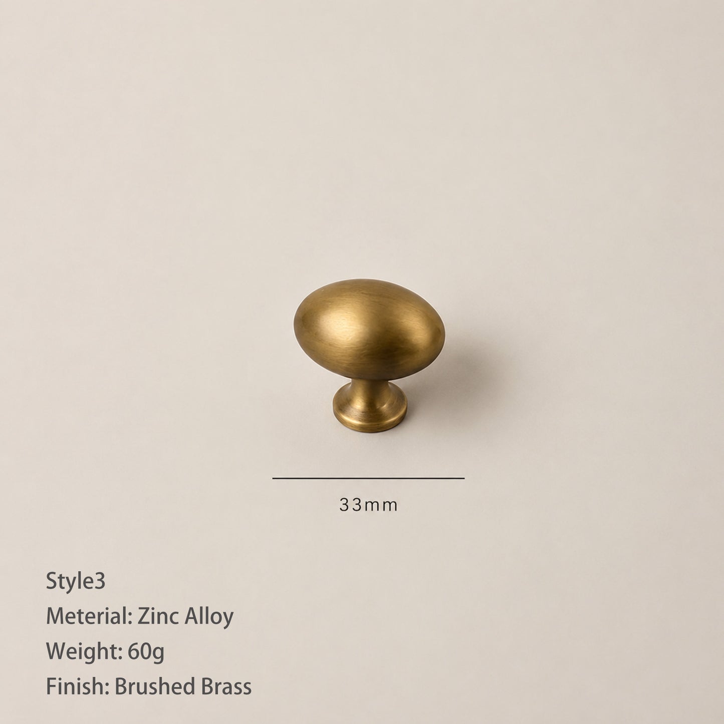 Classic Oval Cabinet Knob