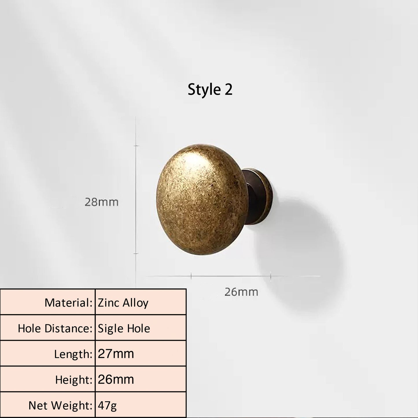 Antique Bronze Cabinet Knob and Pull
