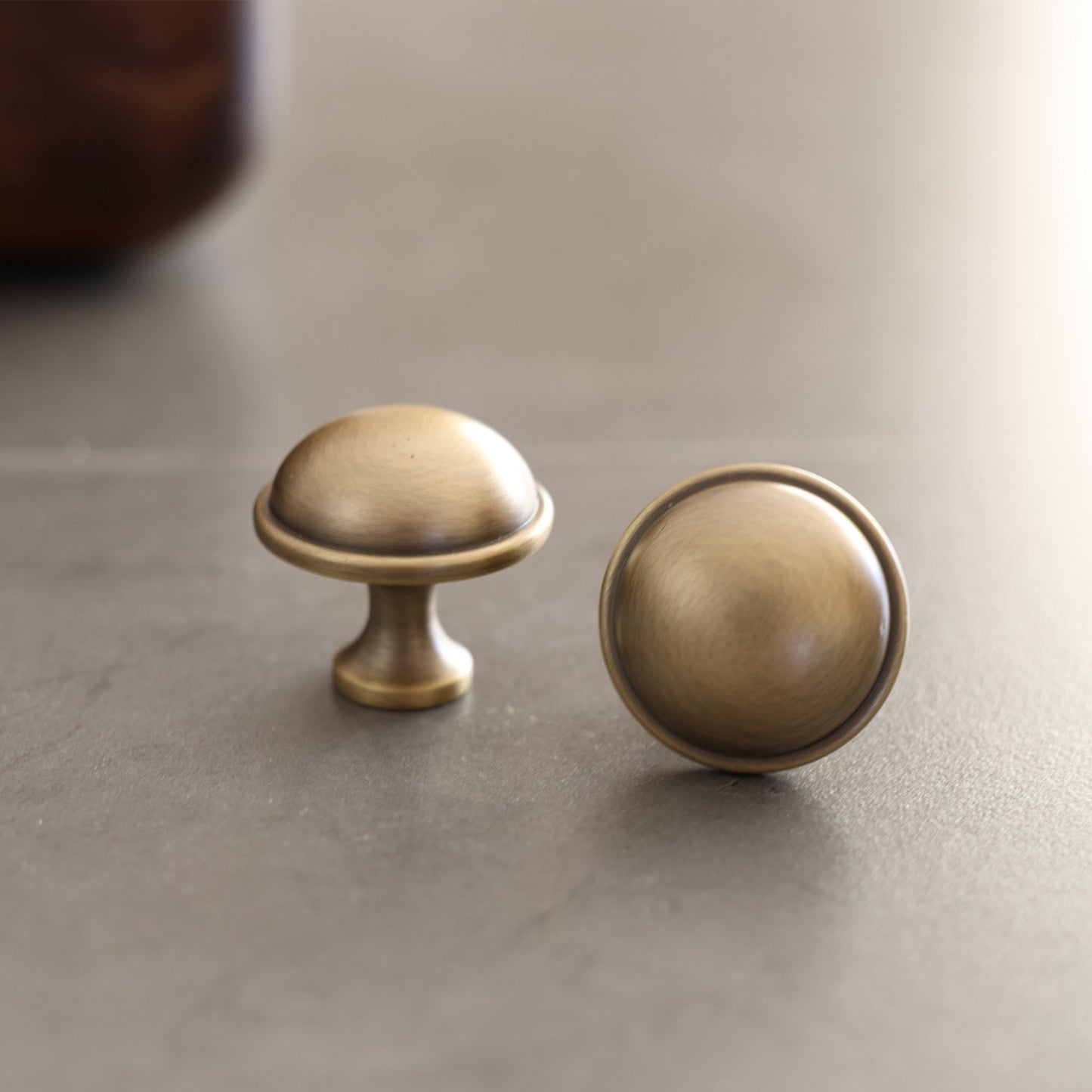 Vintage Antique Brass Cabinet Knob and Pull