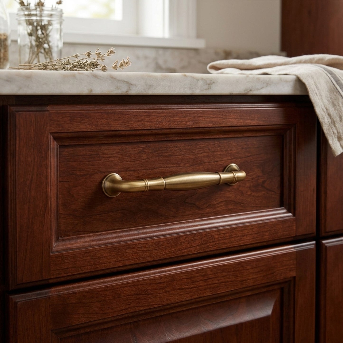 Vintage Antique Brass Cabinet Pull
