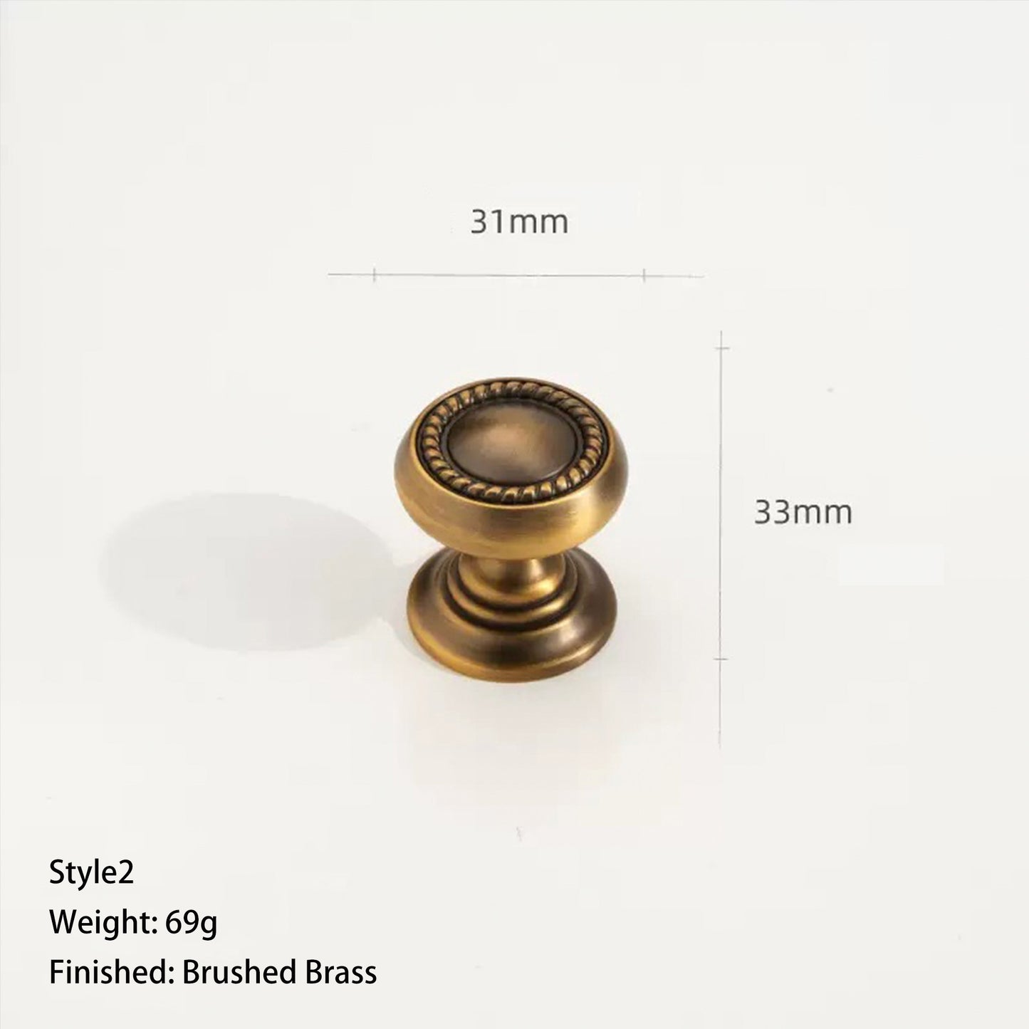 Vintage Antique Brass Cabinet Pull