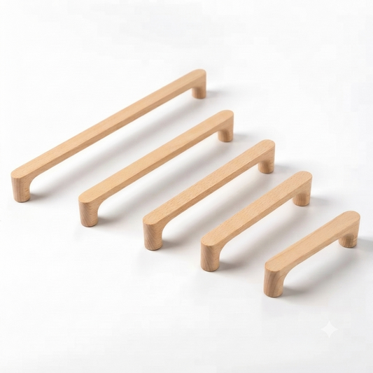 Beech Wood Cabinet Pull – Natural Wooden Drawer Handle