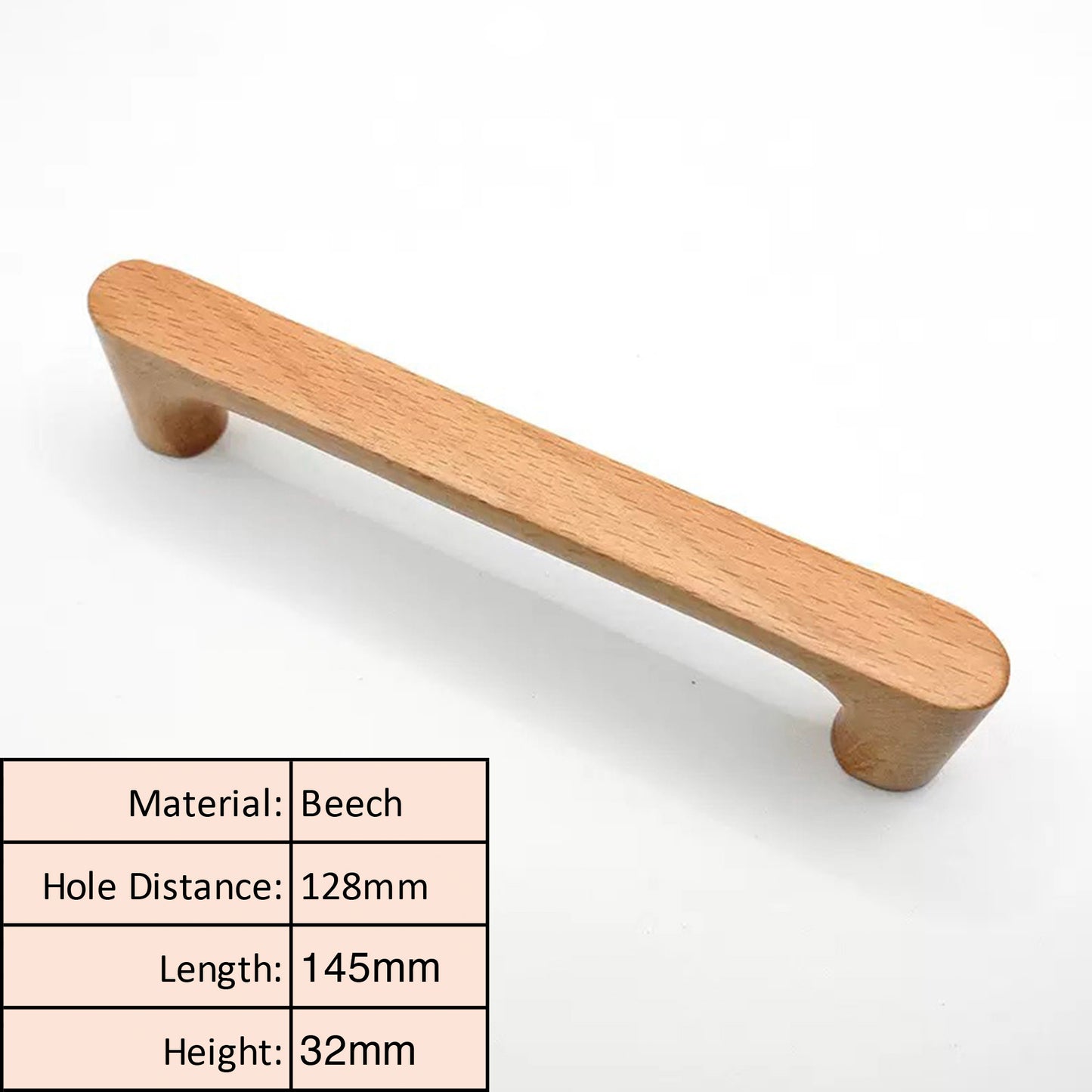 Beech Wood Cabinet Pull – Natural Wooden Drawer Handle