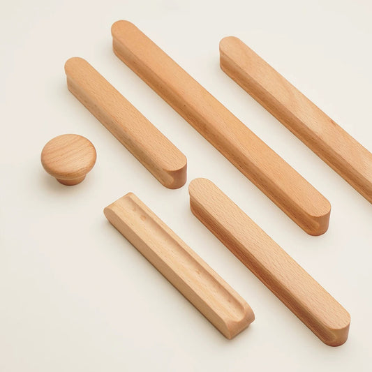 Beech Wood Cabinet Pull – Modern Wooden Drawer Handle