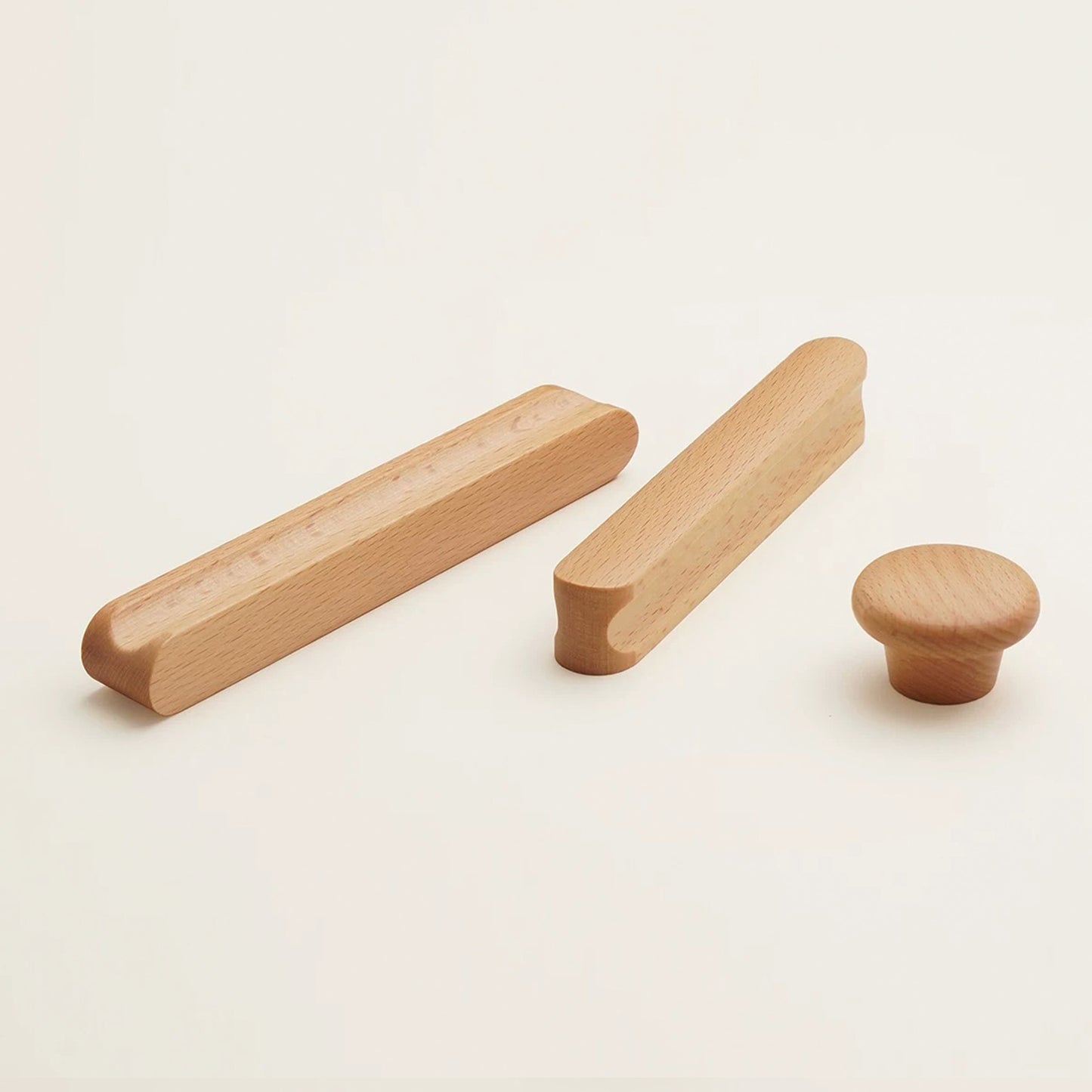 Beech Wood Cabinet Pull – Modern Wooden Drawer Handle