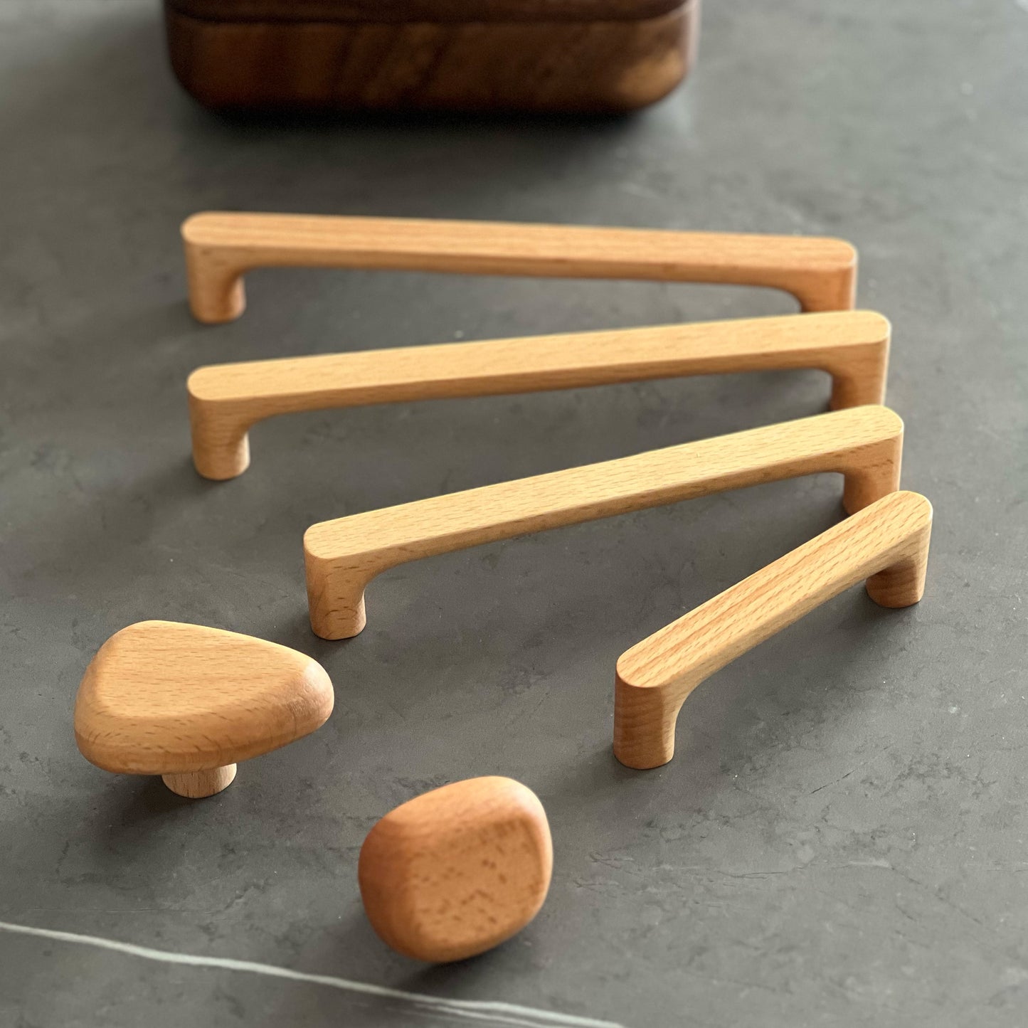 Beech Wood Cabinet Pull – Natural Wooden Drawer Handle