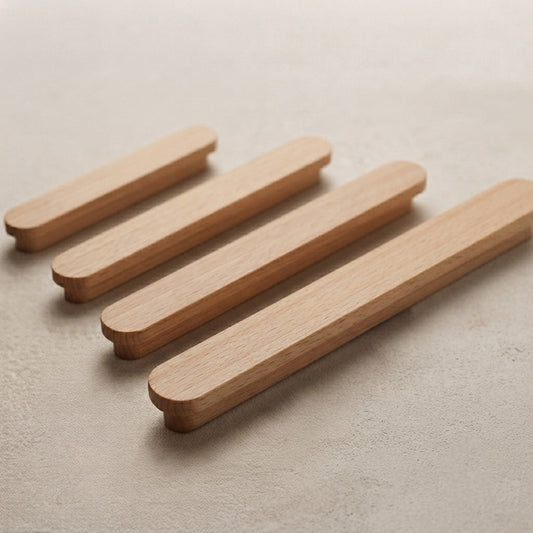 Beech Wood Cabinet Pull – Modern Wooden Drawer Handle