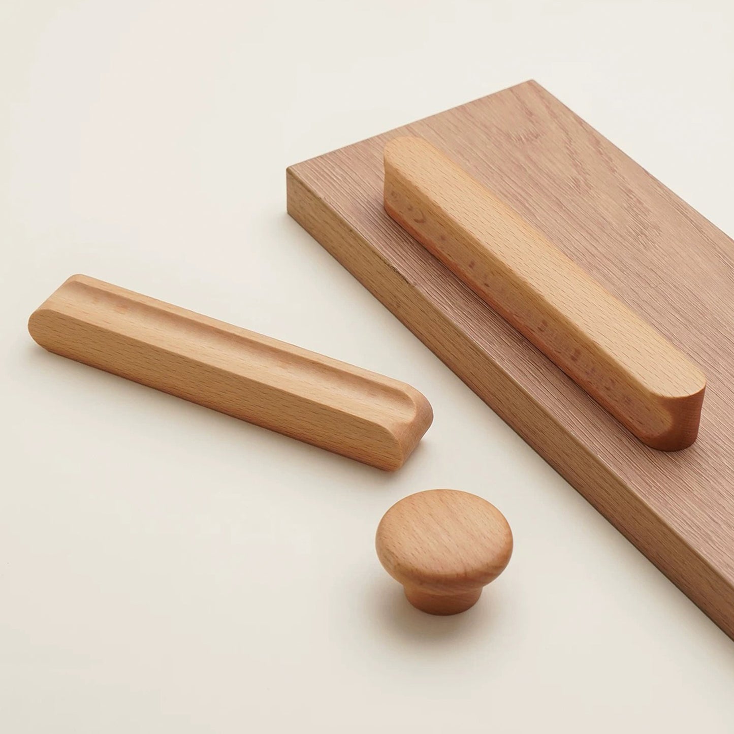 Beech Wood Cabinet Pull – Modern Wooden Drawer Handle