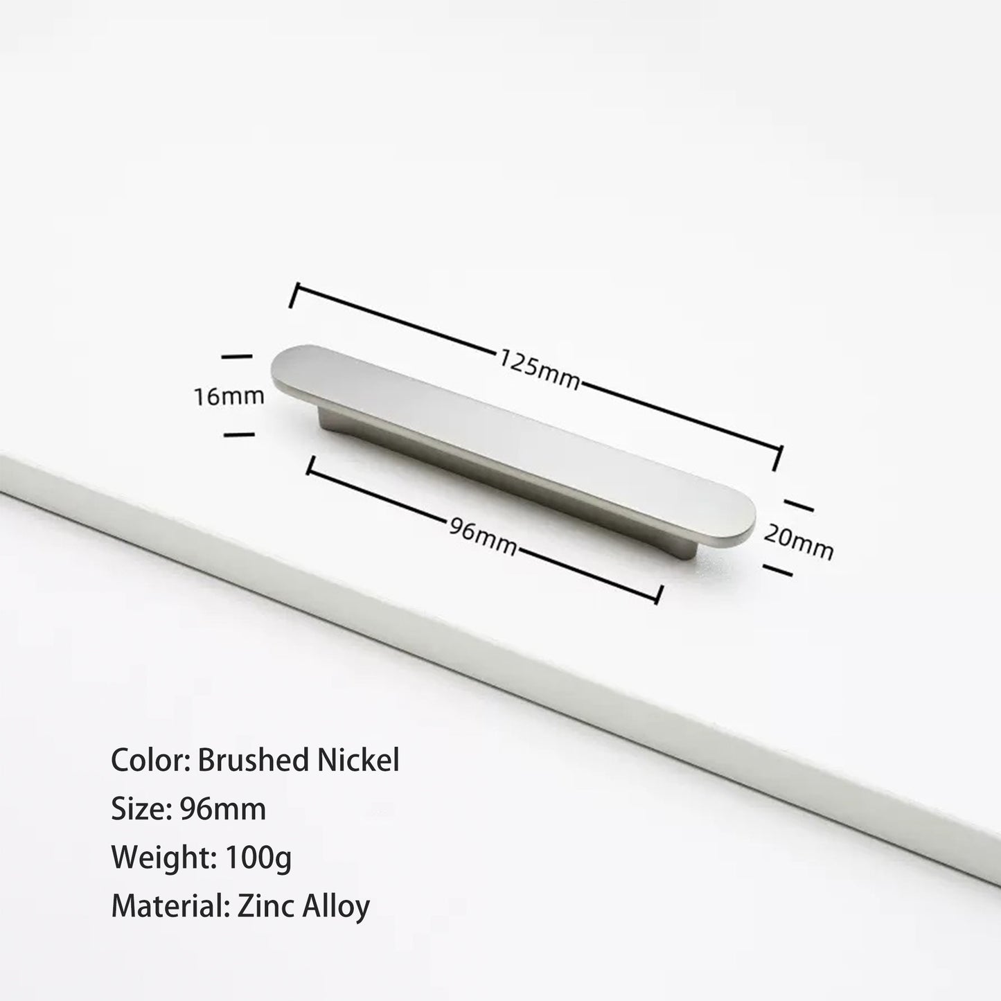 Modern Brushed Nickel Cabinet Pull Minimalist