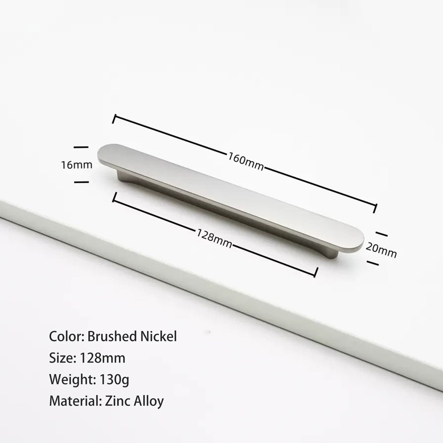 Modern Brushed Nickel Cabinet Pull Minimalist