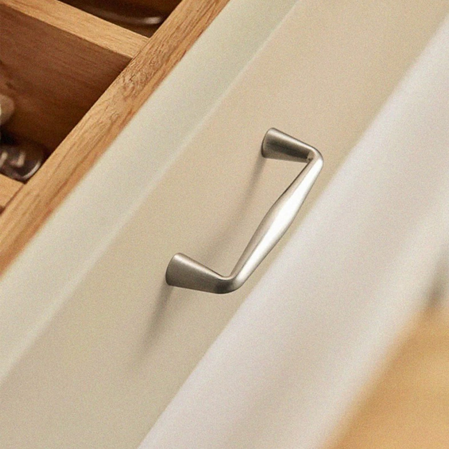 Brushed Nickel Cabinet Knob and Pull Minimalist