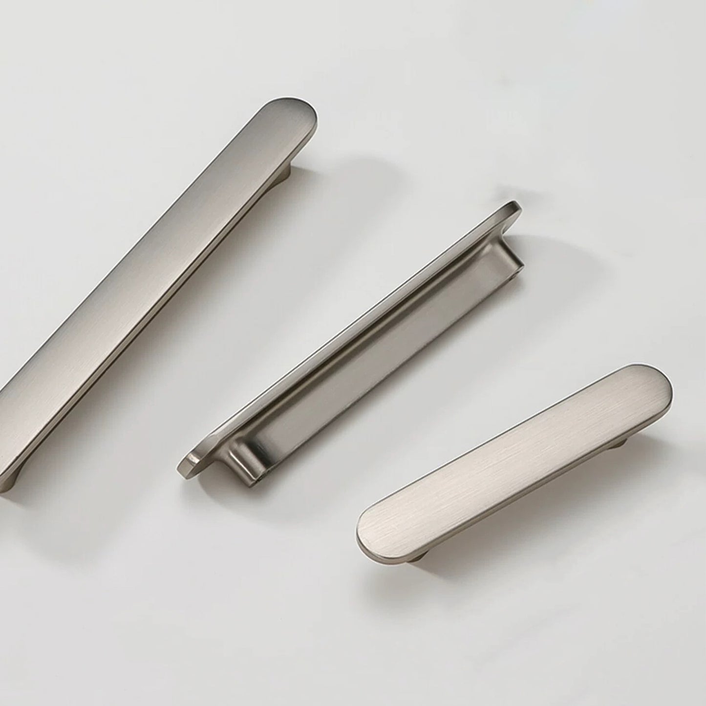 Modern Brushed Nickel Cabinet Pull Minimalist