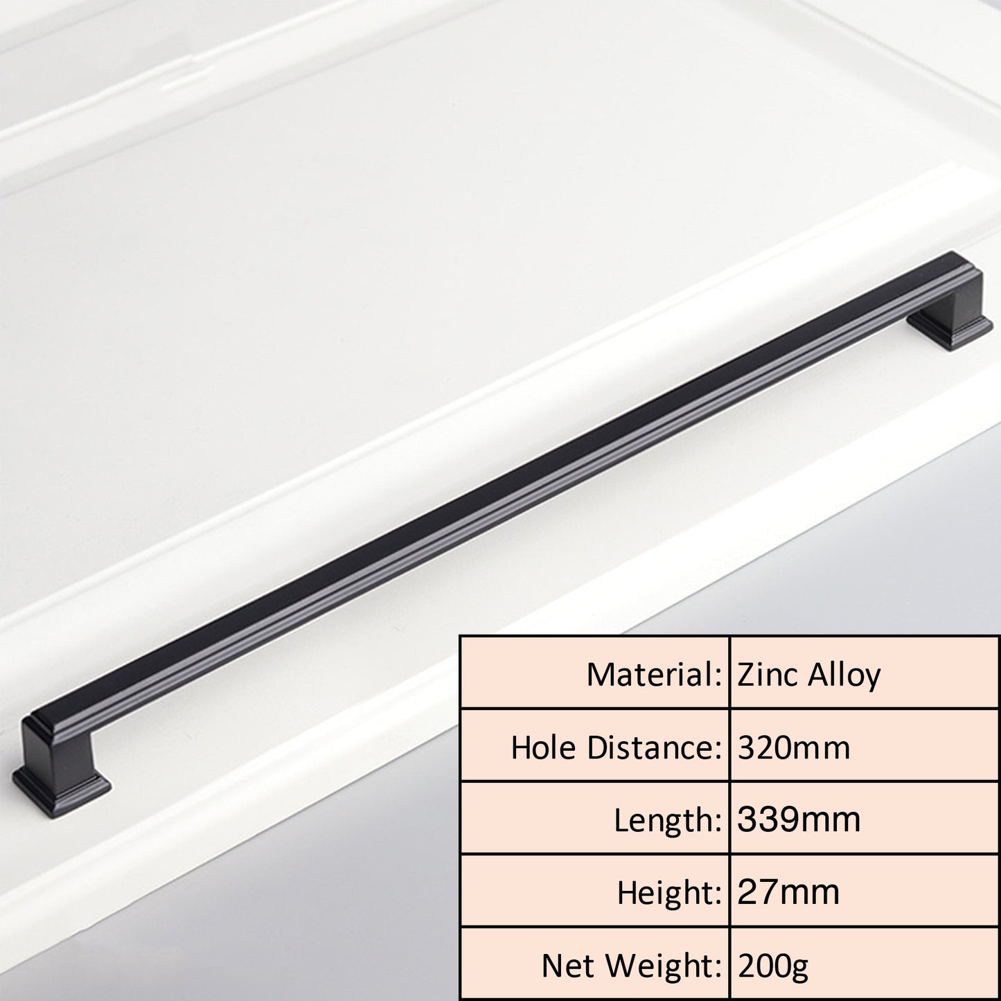 Matte Black Square Cabinet Knob and Pull