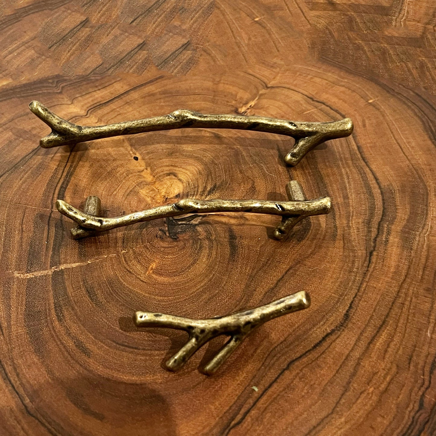 Natural Branch Cabinet Knob and Pull Antique Bronze