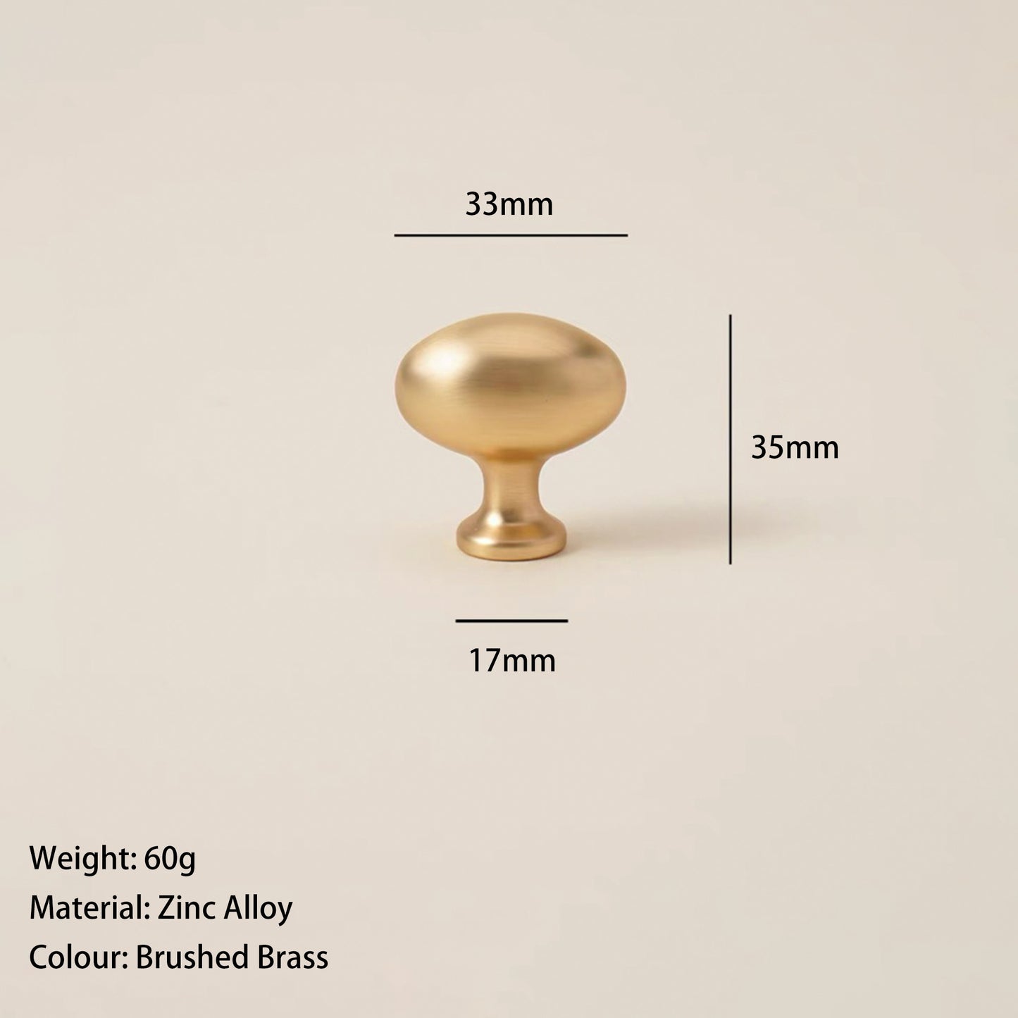 Classic Oval Cabinet Knob