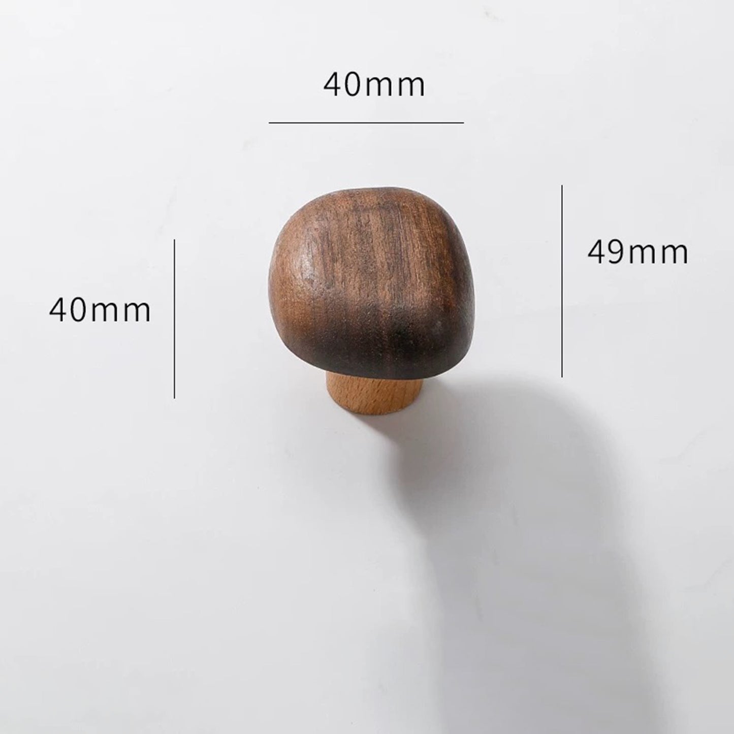 Solid Wood Cabinet Knob – Organic Wooden Drawer Knob