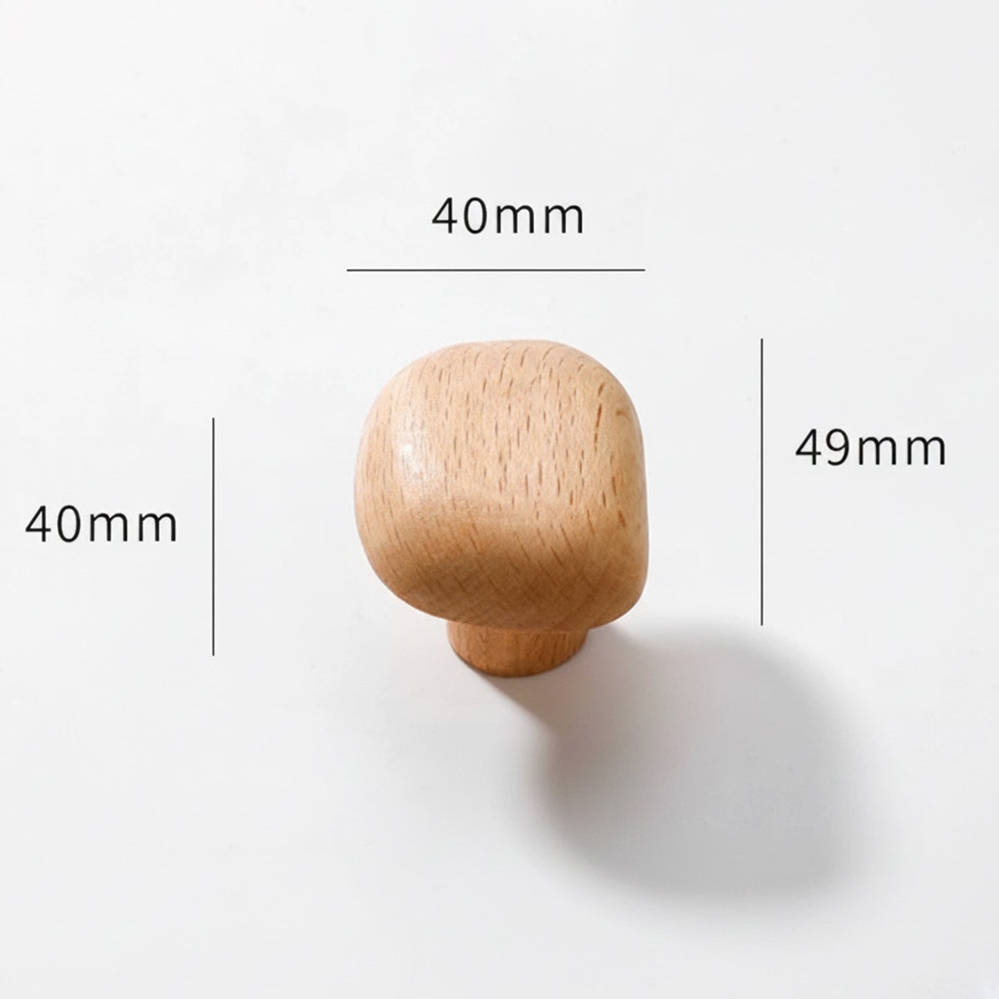 Solid Wood Cabinet Knob – Organic Wooden Drawer Knob