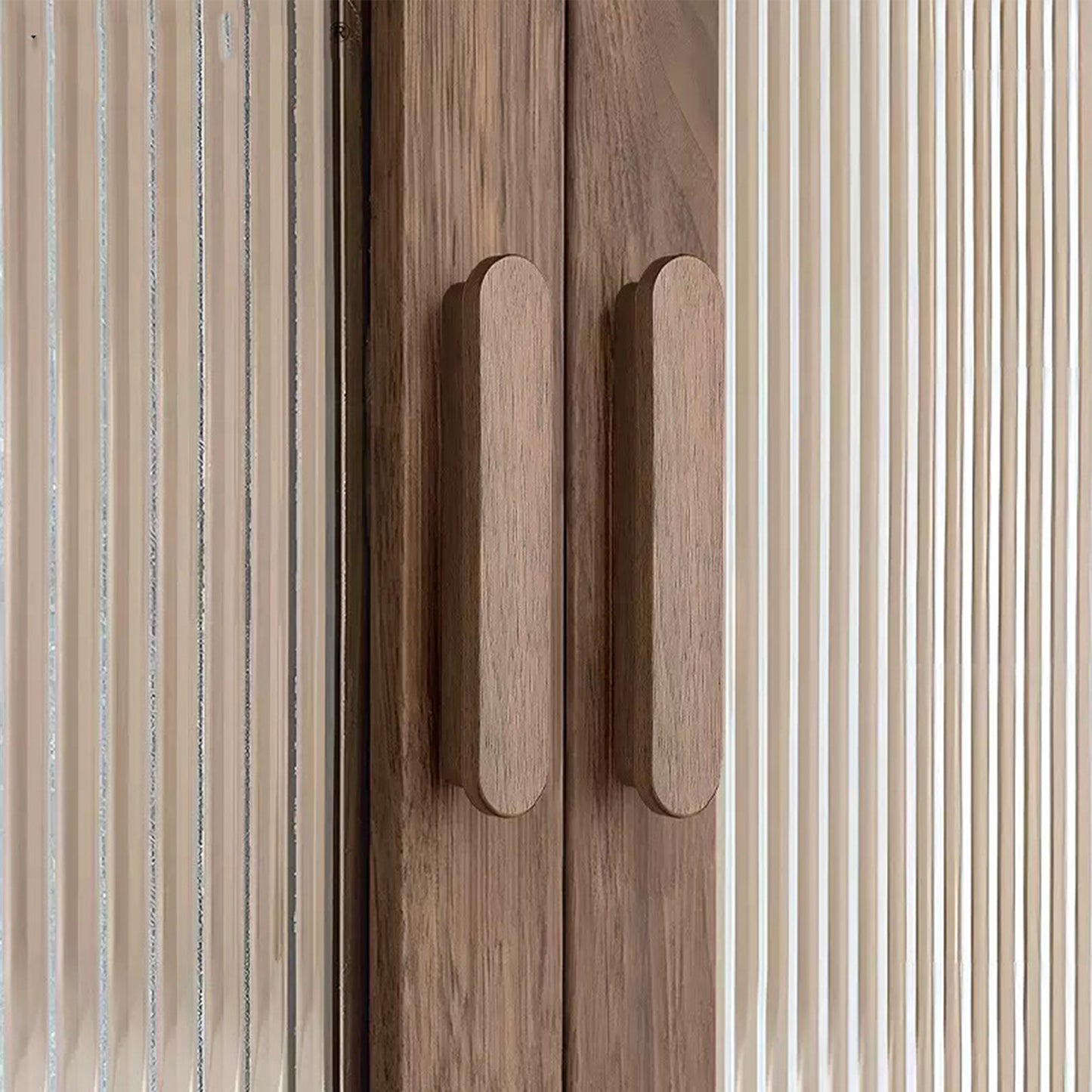 Walnut Wood Cabinet Pull – Modern Wooden Drawer Handle