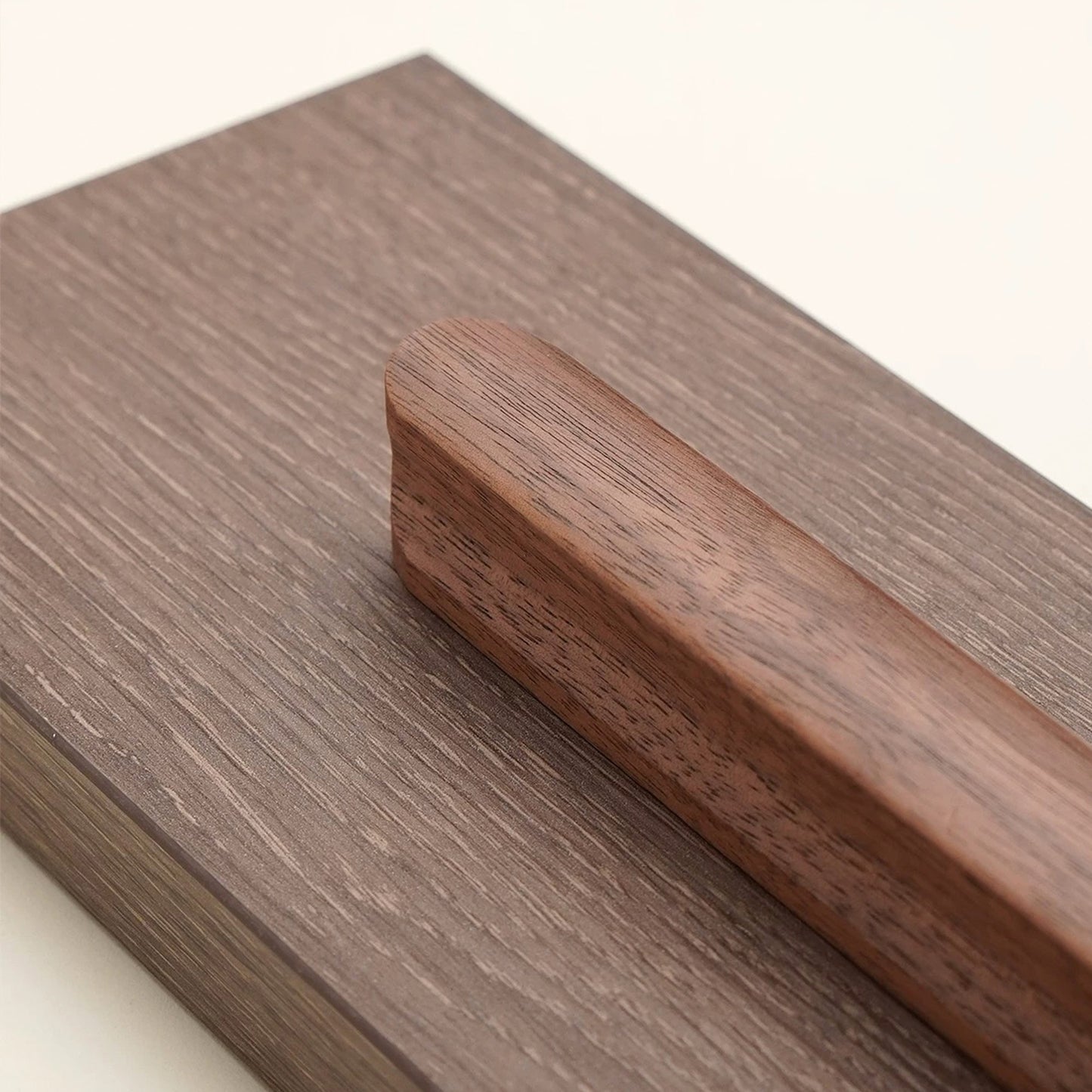 Walnut Wood Cabinet Pull – Modern Wooden Drawer Handle