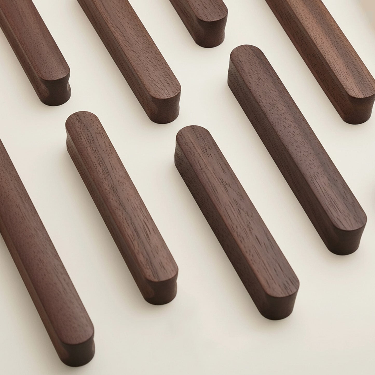 Walnut Wood Cabinet Pull – Modern Wooden Drawer Handle